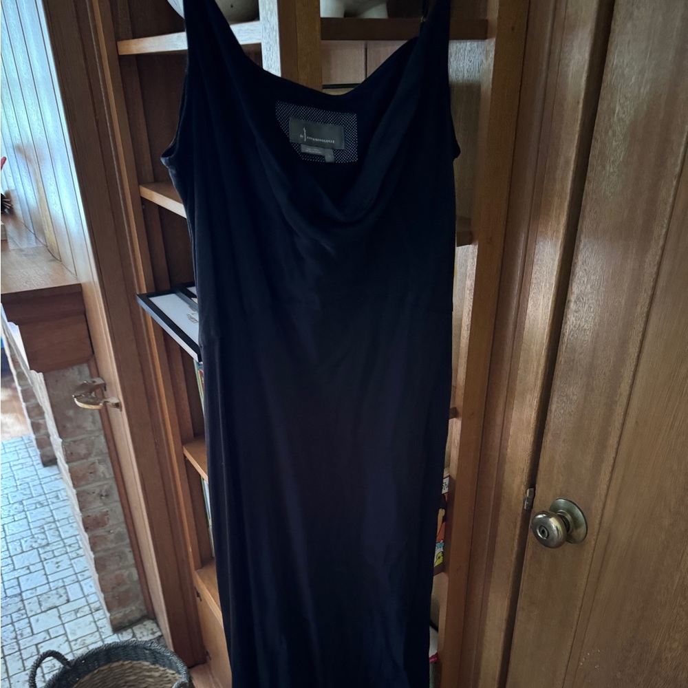 Black Anthropologie slip dress never worn
